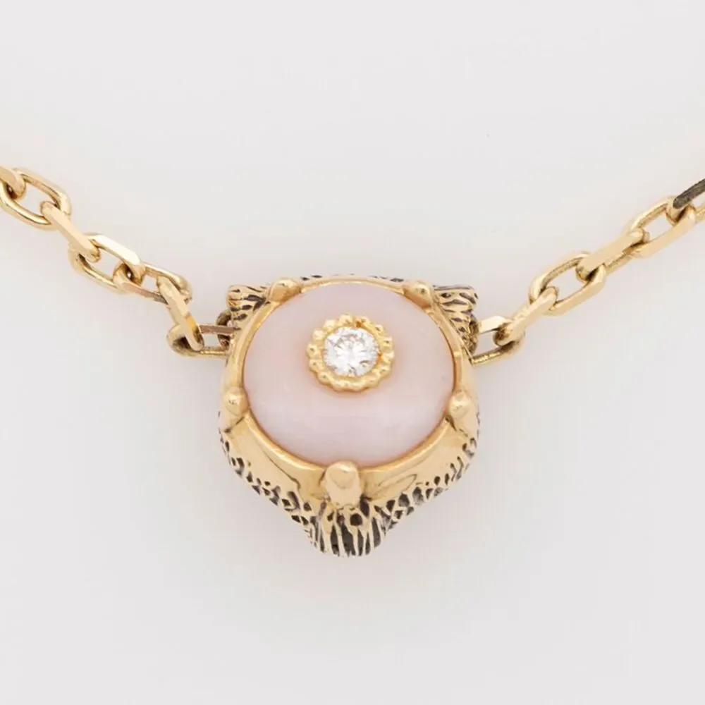 Gucci 18k Gold Diamond Onyx Le Marche Des Merveilles Feline Bracelet - Picture 5 of 6